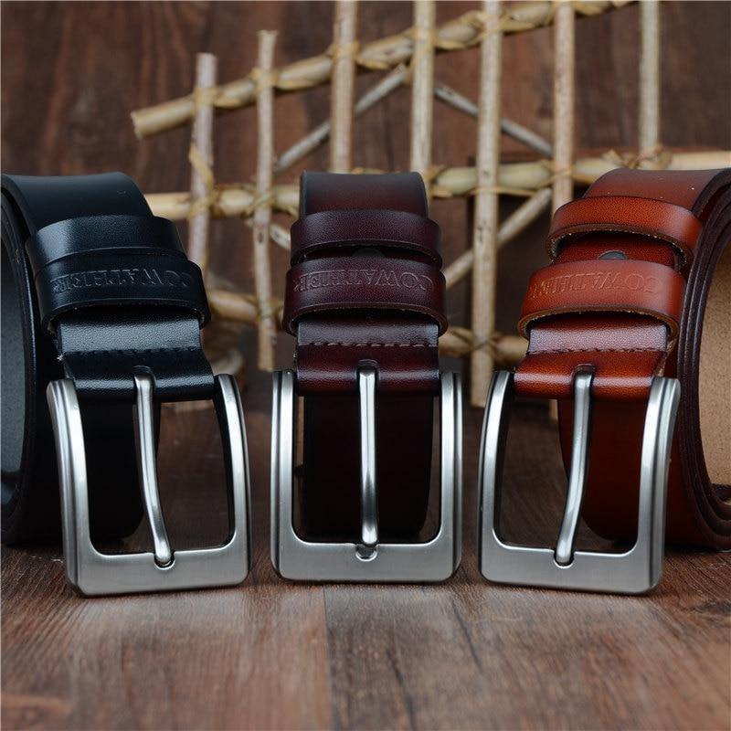 COWATHER men belt cow genuine leather designer belts for men high quality fashion vintage male strap for jeans cow skin XF002