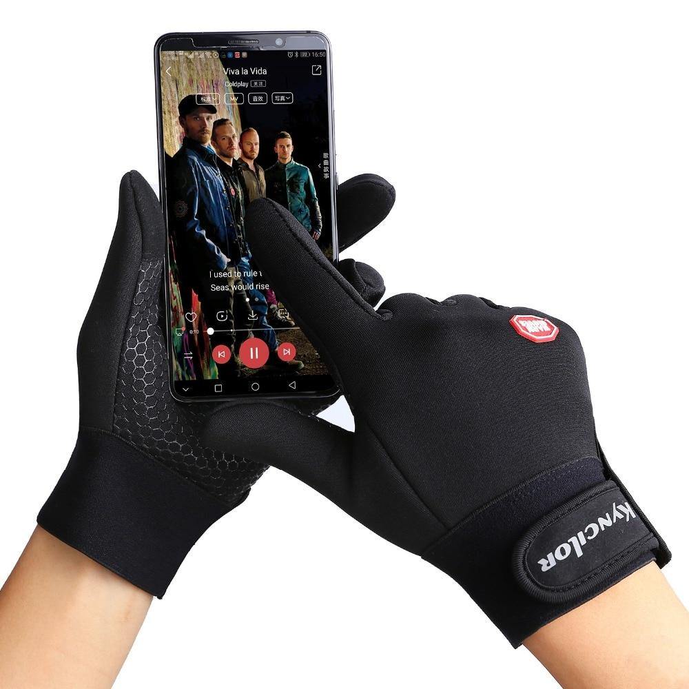 Winter Cycling Gloves With Wrist Support Touch Screen Bicycle Gloves Outdoor Sports Anti-slip Windproof Bike Full Finger Gloves