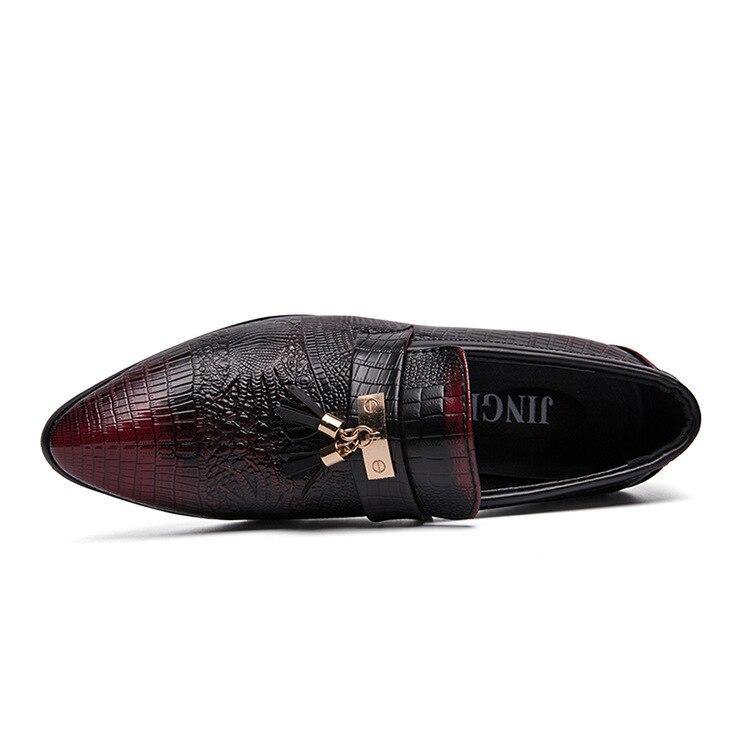 men's evening dress shoes snake skin leather wedding brogue oxford shoes fashion office social elegant business formal shoes men