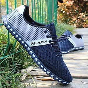 Men Casual Shoes Spring Air Mesh Fabric Cloth Patchwork Mens Loafers Leisure Canvas Shoe For Men Cool Walk Shoes Big Size