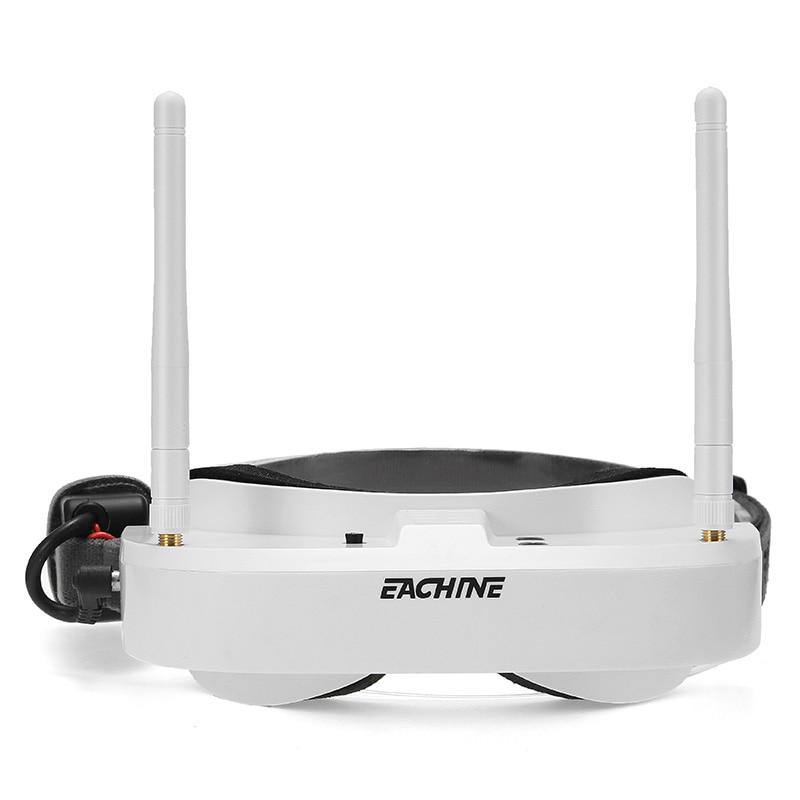 Original Eachine EV100 720*540 5.8G 72CH FPV Goggles With Dual Antenna Fan 7.4V 1000mAh Battery Black White For RC Model