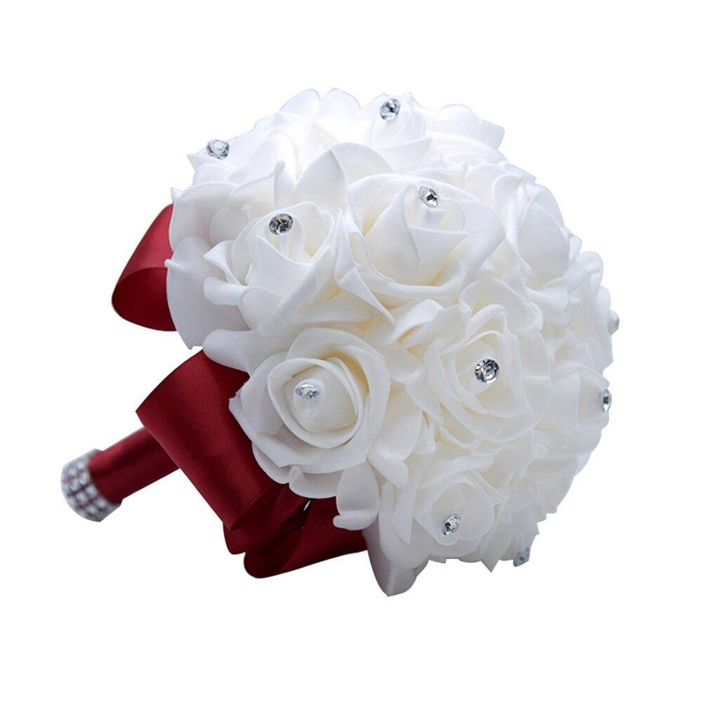 18*22cm Holding Flower Bride Simulation Bouquet Wedding Supplies PE Bridesmaid Wedding Foam flowers