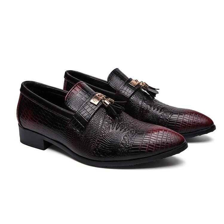 men's evening dress shoes snake skin leather wedding brogue oxford shoes fashion office social elegant business formal shoes men