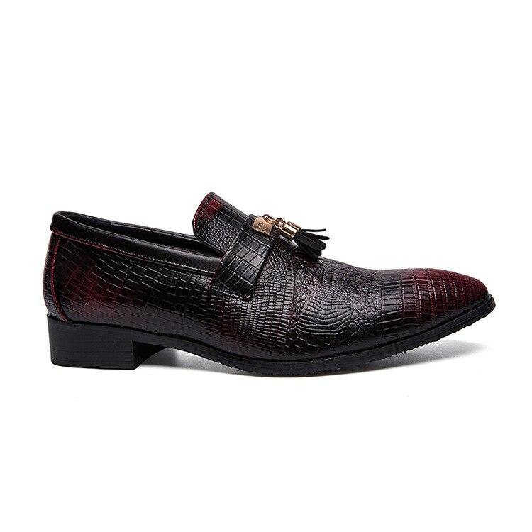 men's evening dress shoes snake skin leather wedding brogue oxford shoes fashion office social elegant business formal shoes men