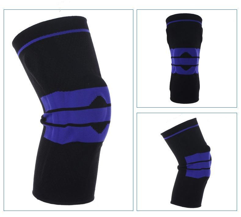 1Pcs S-5XL Large Size Runing Hiking Nylon Silicon Padded Knee Pads Support Brace Patella Protector Kneepad For Fat Person