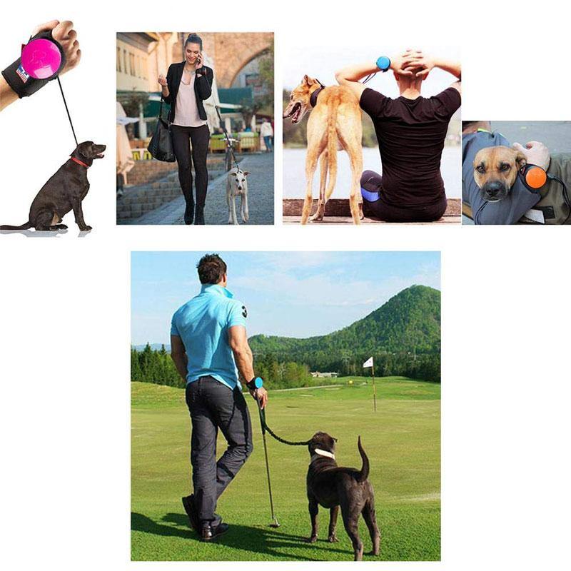 Hands free Dog Leash Belt Running Retractable Wrist Strap - Mercy Abounding