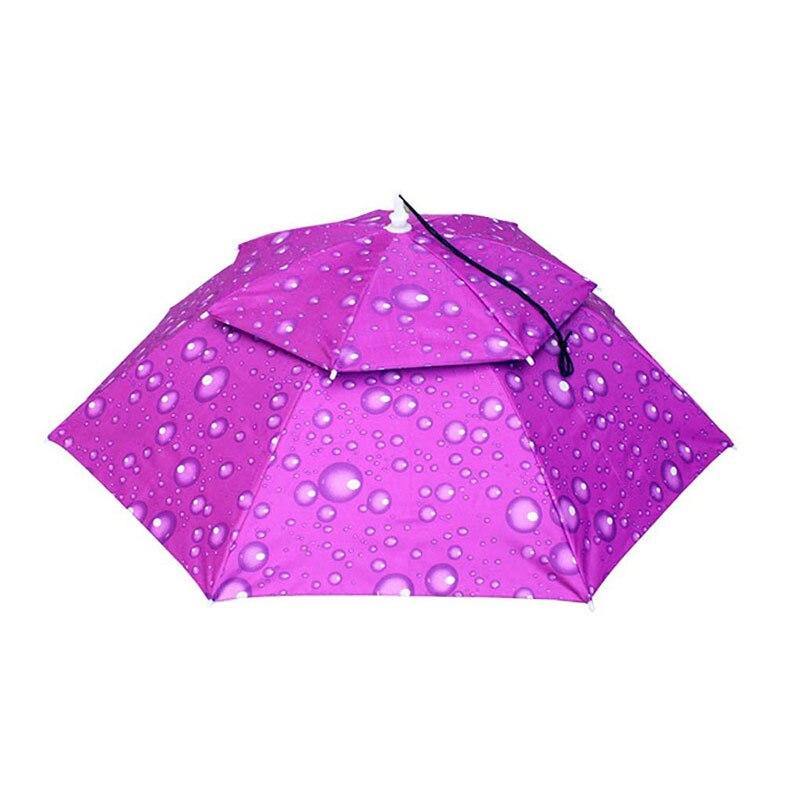 Outdoor Large Double Layer Fishing Umbrella Hat Cycling Hiking Camping Beach Sunshade Sunny Rainy Anti-UV Cap For Men Women Kids