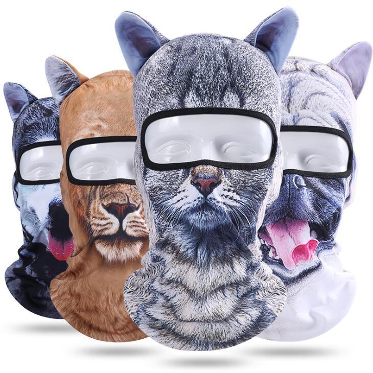 ICESNAKE Motorcycle 3D Animal Ear Balaclava Full Face Mask Bicycle Hats Snowboard Winter Warmer Cat Dog Face Mask