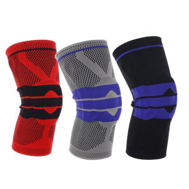 1Pcs S-5XL Large Size Runing Hiking Nylon Silicon Padded Knee Pads Support Brace Patella Protector Kneepad For Fat Person