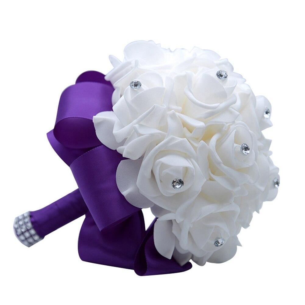 18*22cm Holding Flower Bride Simulation Bouquet Wedding Supplies PE Bridesmaid Wedding Foam flowers