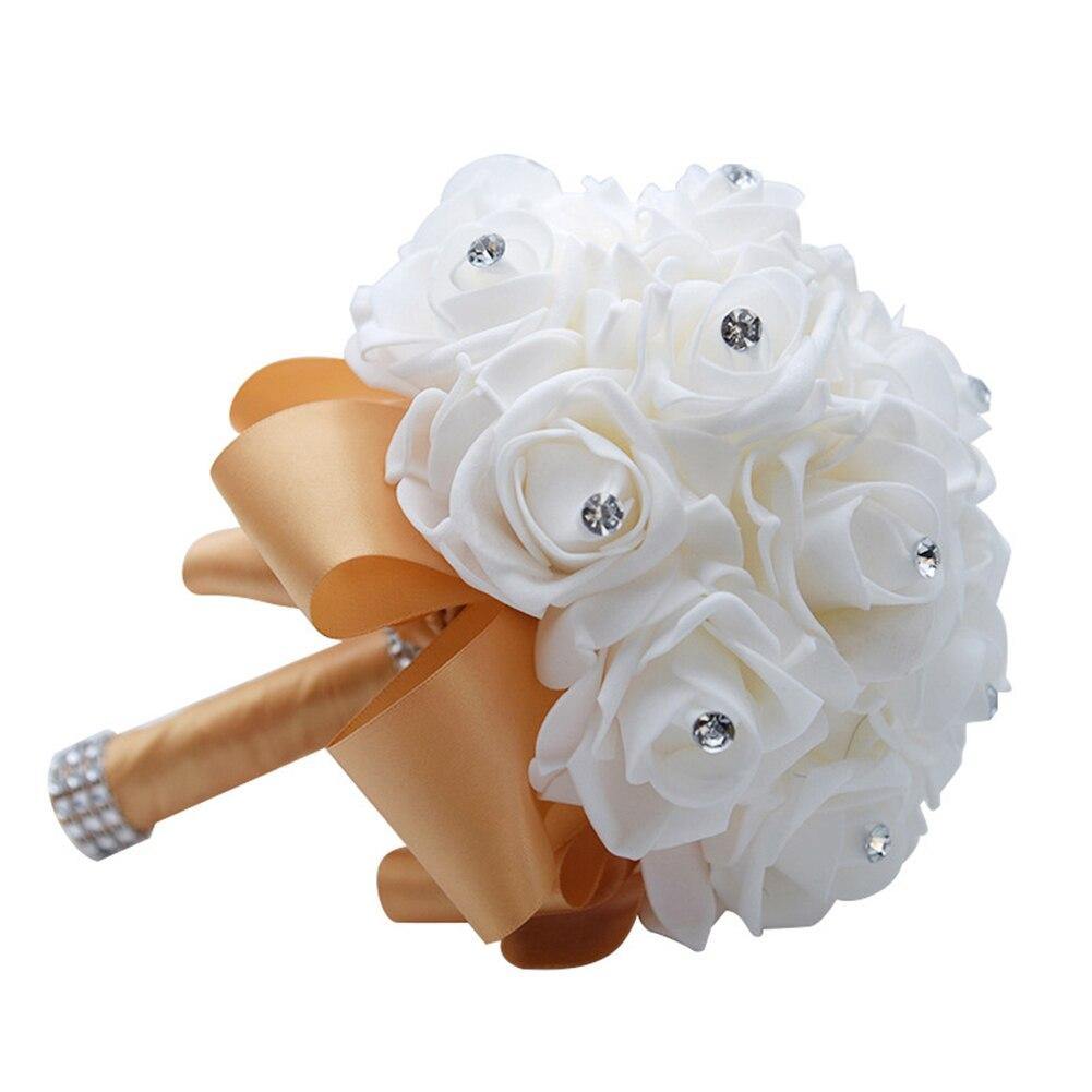 18*22cm Holding Flower Bride Simulation Bouquet Wedding Supplies PE Bridesmaid Wedding Foam flowers