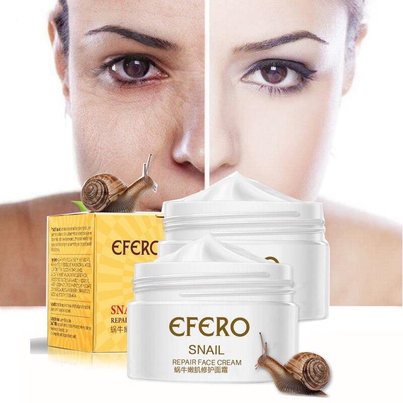 efero Snail Essence Repair Face Cream Moisturizing Whitening Anti Wrinkle Acne Treatment Firming Lift Snail Cream for Face Care