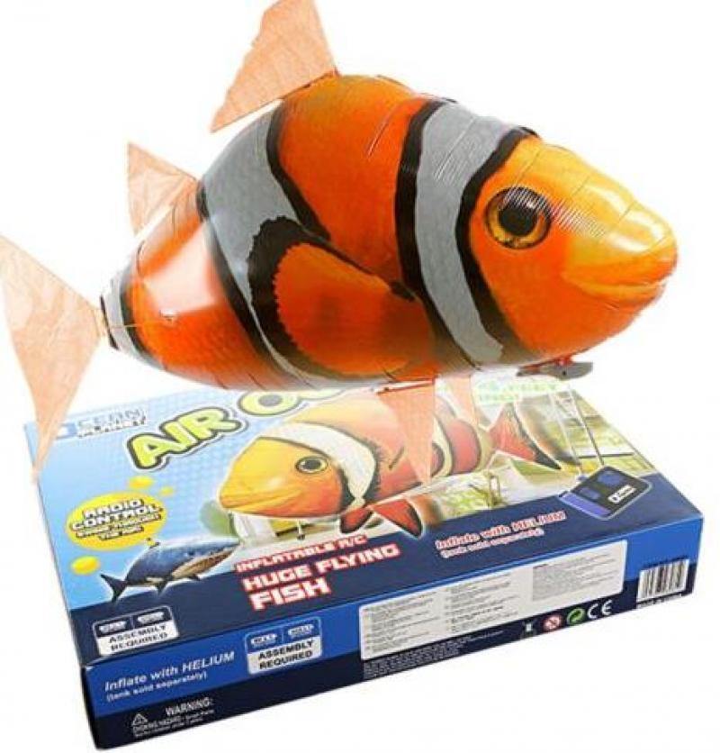 Remote Control Flying Shark Toy Clown Nemo Fish Balloons Inflatable Helium RC Air Plane Drone UFO with Light Best Christmas Gift