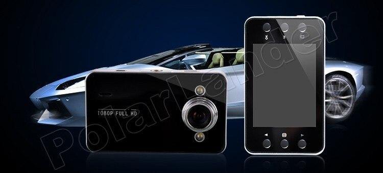 IR Night vision Full  1080P K6000 Car DVR Video Camera Recoder MI motion Detection 120 degree wide viewing angle