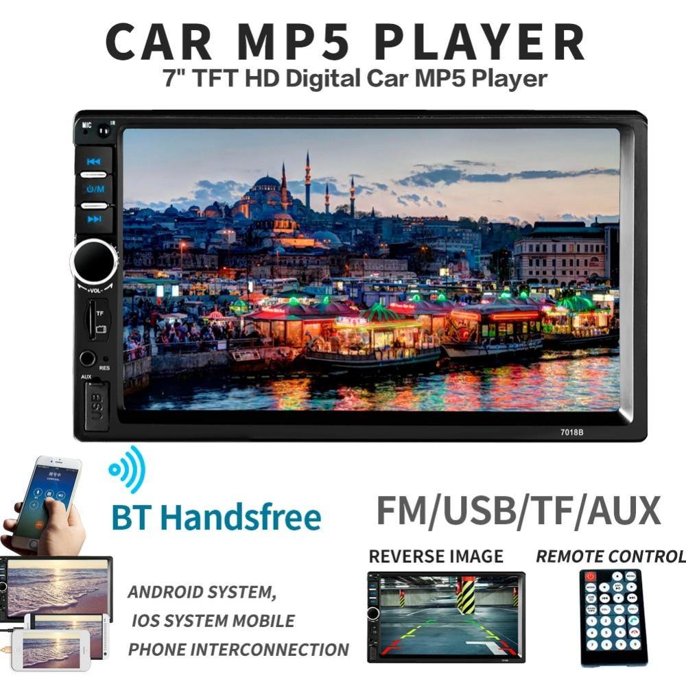 Universal 2 din Car Multimedia Player Autoradio 2din Stereo 7" Touch Screen Video MP5  Auto Radio Backup Camera