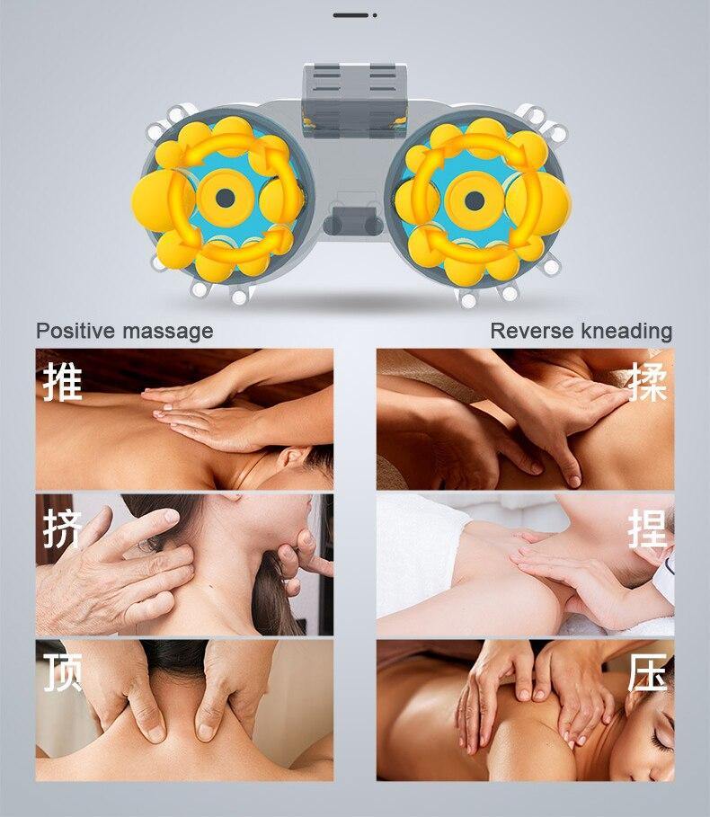 Electric Shiatsu Infrared Massage Pillow Machine Neck Leg Waist Hips Muscle Massager Electric for Back with 10 Ball Massage 220v