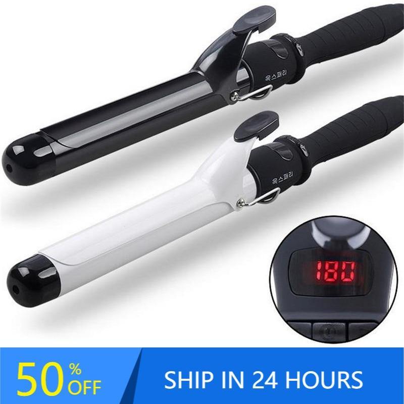 Professional LCD Hair Curler Adjustment Temperature Hair Curl Irons Curling Wand Roller Hair Styling Tools Dropshipping 20#
