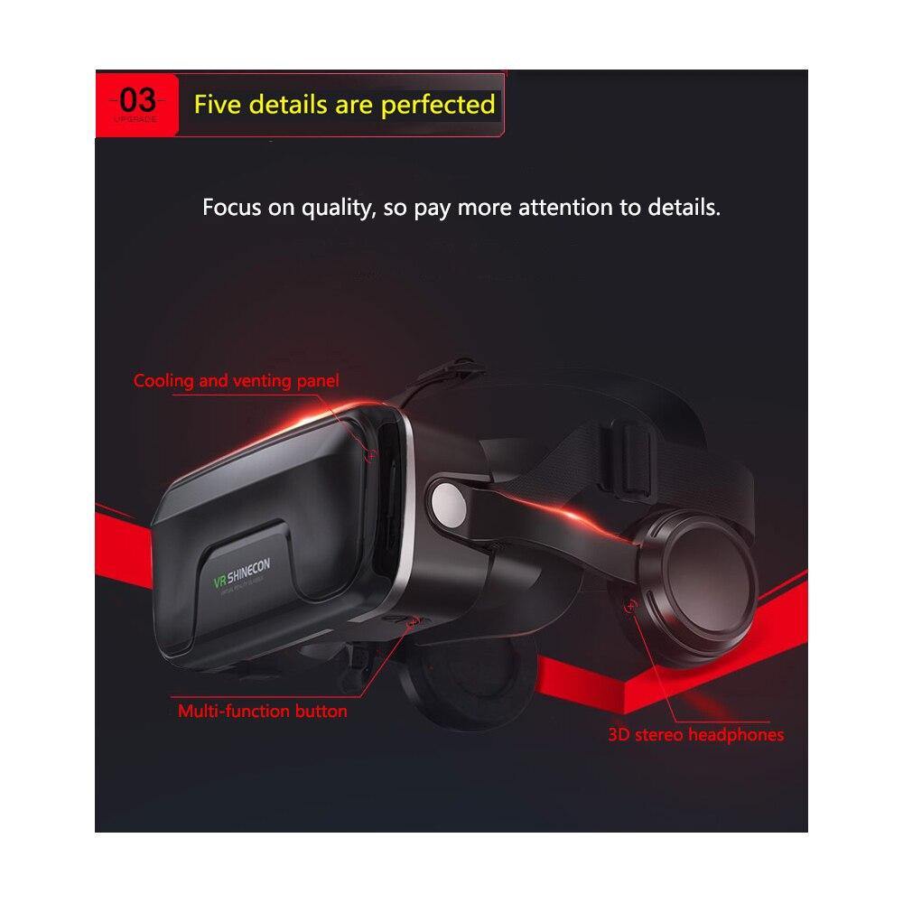 VR 3D Google Cardboard VR shinecon Pro Version VR Virtual Reality 3D Glasses Smart Bluetooth Wireless Remote Control Gamepad