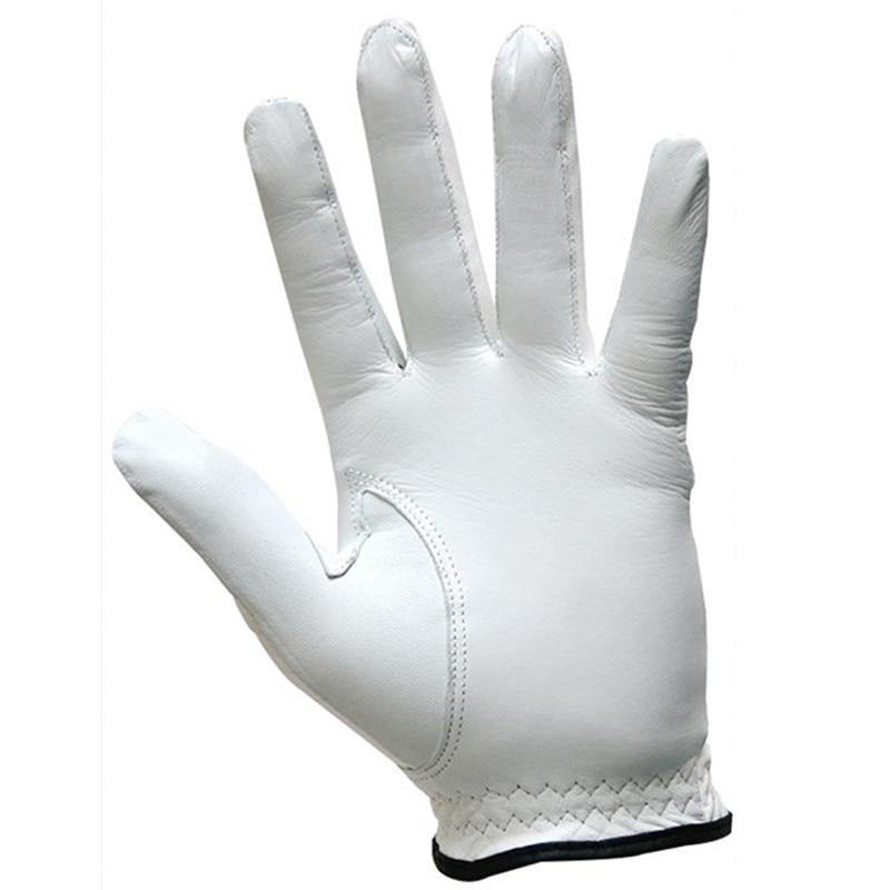 PU Leather Right Hand Golf Gloves Men All Weather Grip Soft Durable Left Hand Lh Rh 2 Pack/Set Golfer Player White Drop Shipping