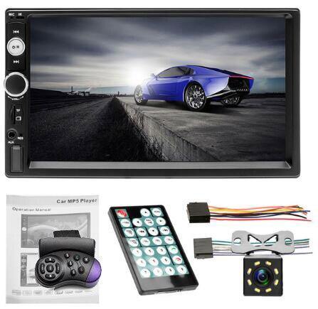 Universal 2 din Car Multimedia Player Autoradio 2din Stereo 7" Touch Screen Video MP5  Auto Radio Backup Camera