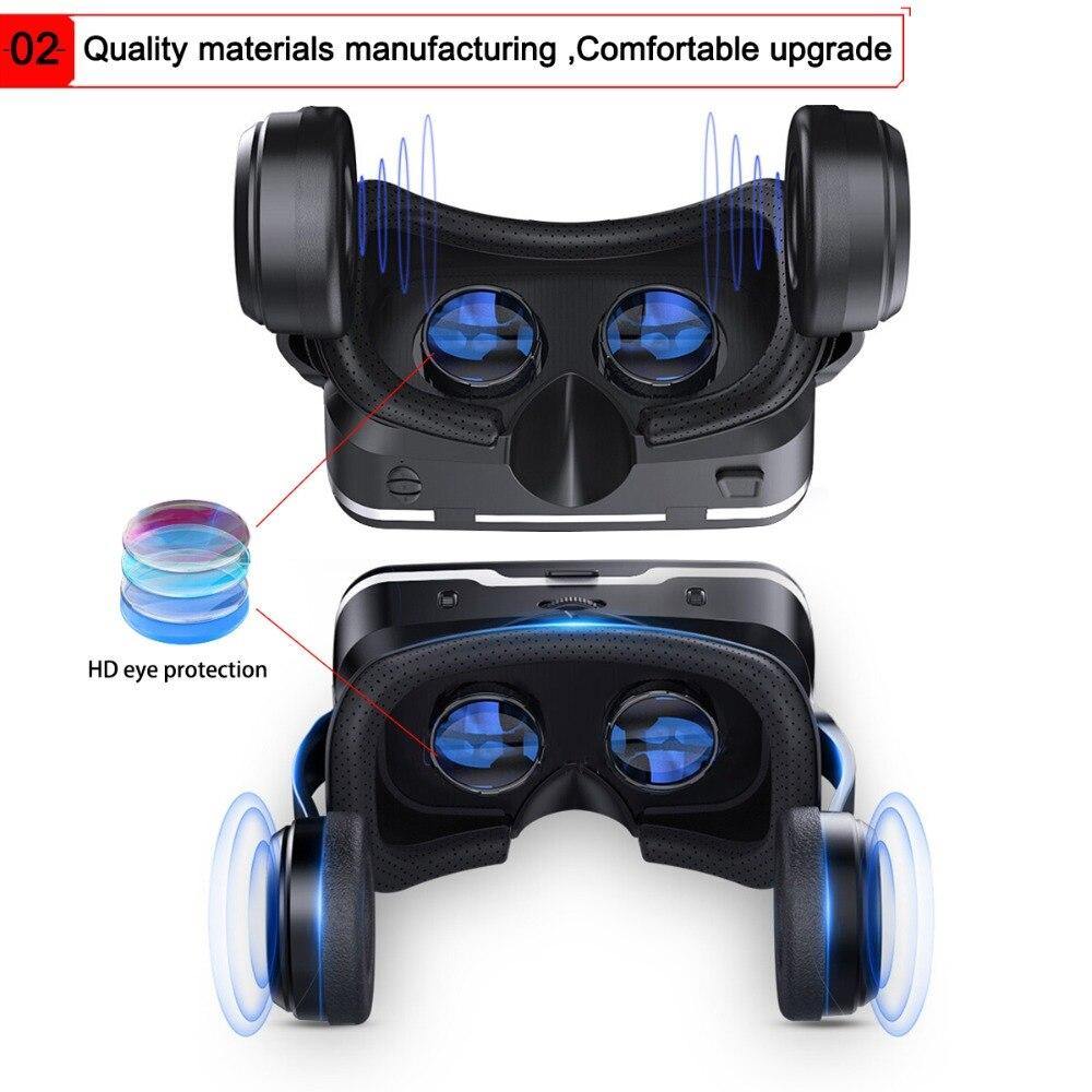 VR 3D Google Cardboard VR shinecon Pro Version VR Virtual Reality 3D Glasses Smart Bluetooth Wireless Remote Control Gamepad