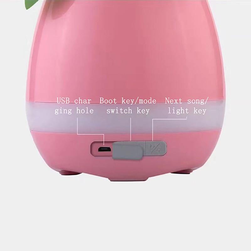 Hot Music LED Flower Pot Speaker Smart Wireless Finger Bluetooth Switch Office Living Room Decoration Home Speaker Desk Touch