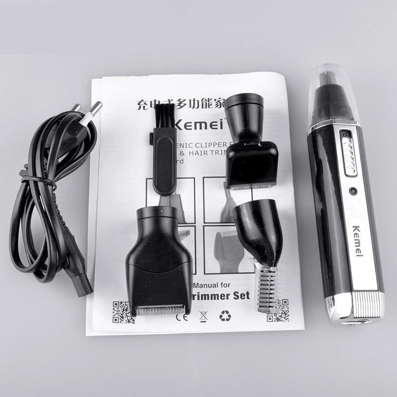 4 In 1 Professional Electric Rechargeable Nose And Ear Hair Trimmer Shaver Personal Care Tools For Men
