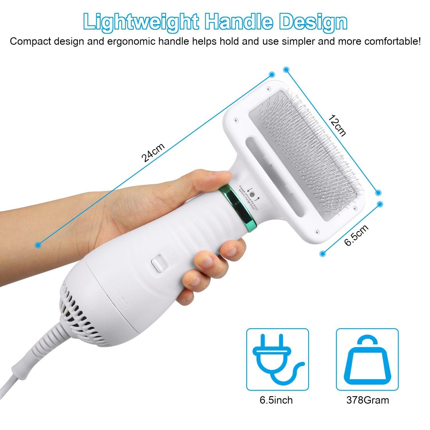 Portable Pet Dog Hair Dryer And Comb Brush  With Low Noise - Mercy Abounding