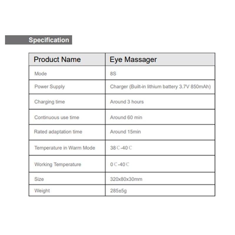 2021 New Foldable Eye Massager Air Pressure Vibration Hot Compress Bluetooth Music Tool