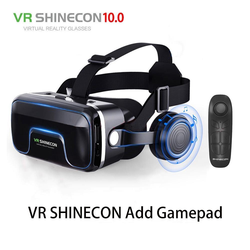 VR 3D Google Cardboard VR shinecon Pro Version VR Virtual Reality 3D Glasses Smart Bluetooth Wireless Remote Control Gamepad