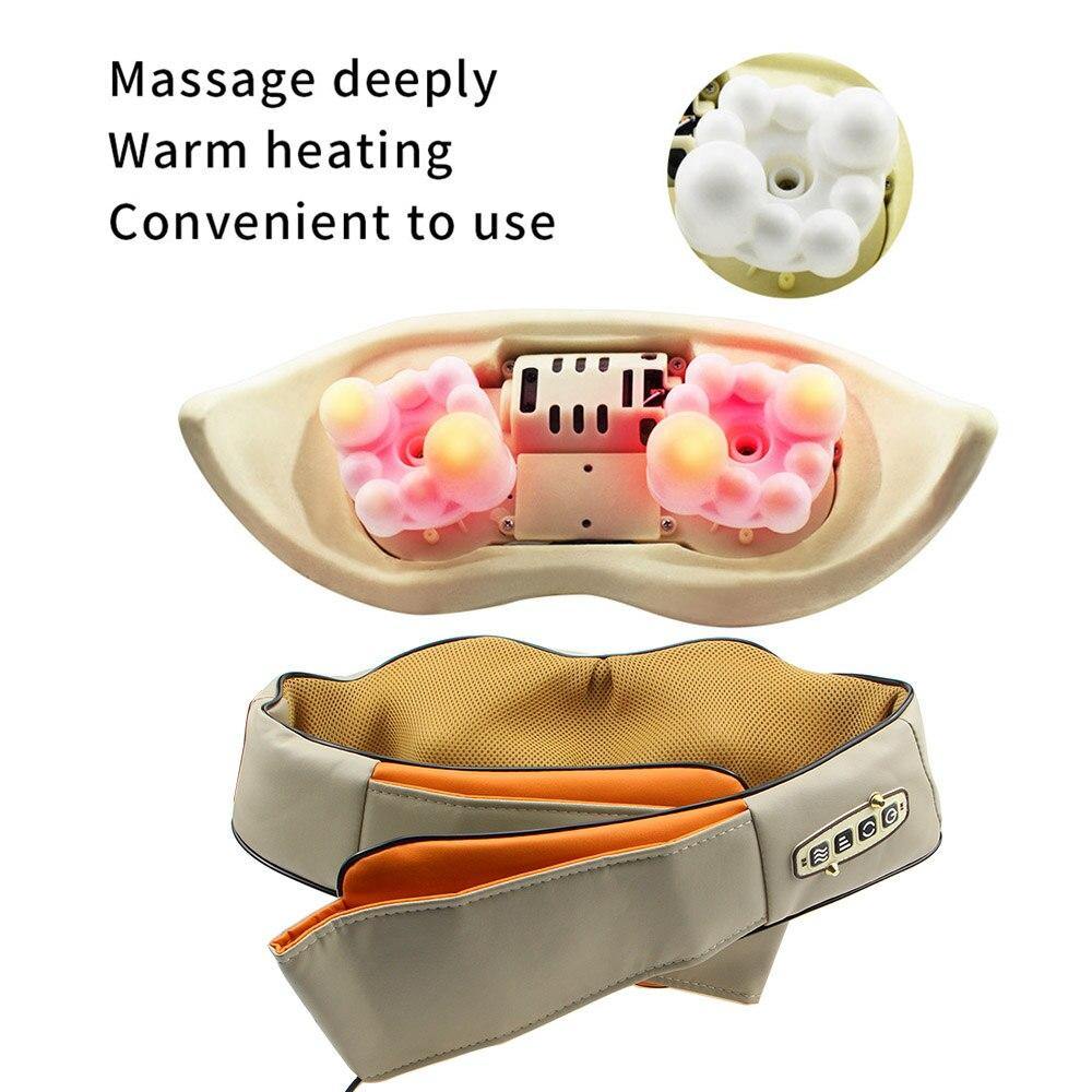 Electrical Massage Shiatsu Back Shoulder Body Neck Massager Multifunctional Shawl Infrared Heated Kneading Car/Home Massager