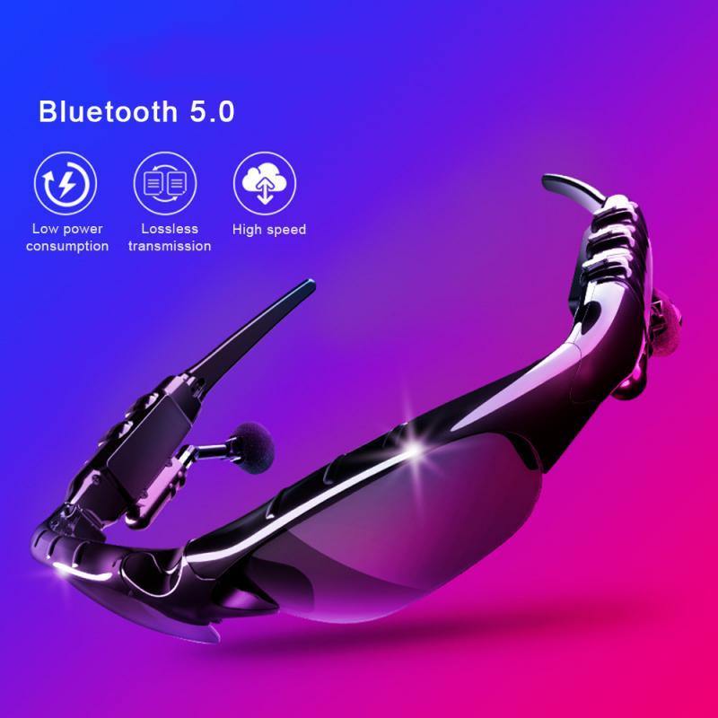 Bluetooth 5.0  Polarized Lens Smart Glasses Sports Headphone Sunglasses Headset With MicEarphone Speakers Driving Sun Glass
