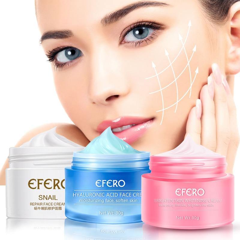 efero Snail Essence Repair Face Cream Moisturizing Whitening Anti Wrinkle Acne Treatment Firming Lift Snail Cream for Face Care