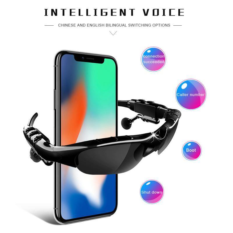 Bluetooth 5.0  Polarized Lens Smart Glasses Sports Headphone Sunglasses Headset With MicEarphone Speakers Driving Sun Glass