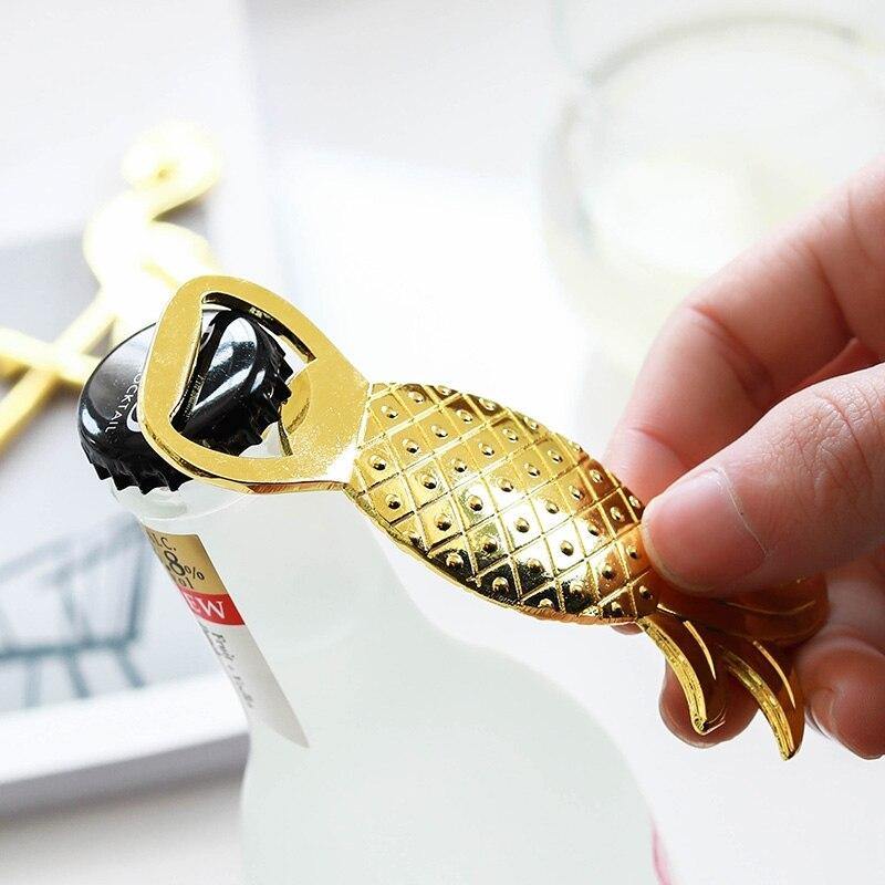 Gold Flamingo Alloy Beer Bottle Jar Opener Cute Wine Opener Birds Bottle Opener Card Of Bar Tool Wedding Gift For Guest