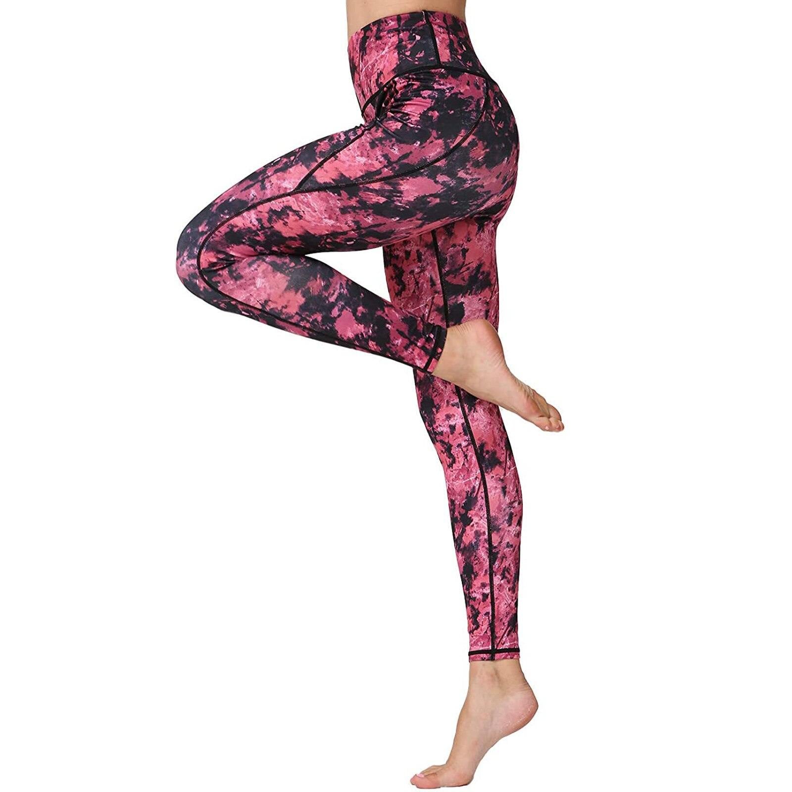 Women Yoga Pants 3d Flower Printing Compression Elasticity Fitness Sports Long Active Leggings Tights Girl Running Sportswear