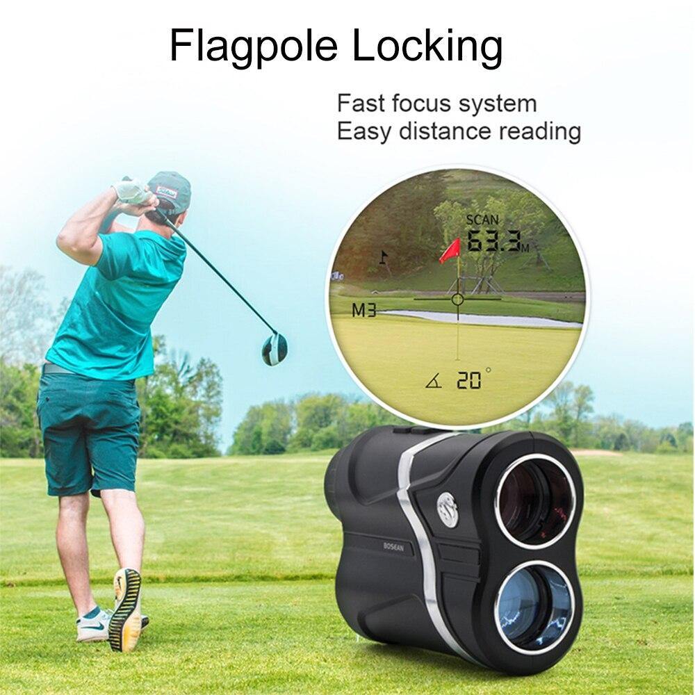 Bosean Golf Laser Rangefinder Flag-Lock Distance Height Angle Speed Range finder for Hunting USB Charging дальномер для охоты