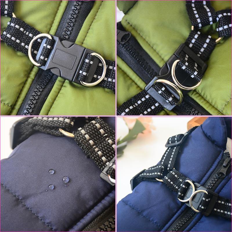 Quality Pet Dog Jacket Coat Sweater Harness Winter Warm Clothes - Mercy Abounding