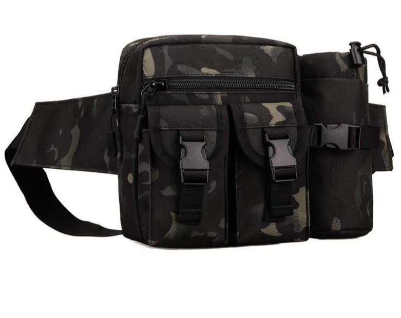 Tactical Water Bottle Waist Bag Military Outdoor Sports Camping Travel Waterproof 900D Nylon bag with water pouch Hiking Cycling