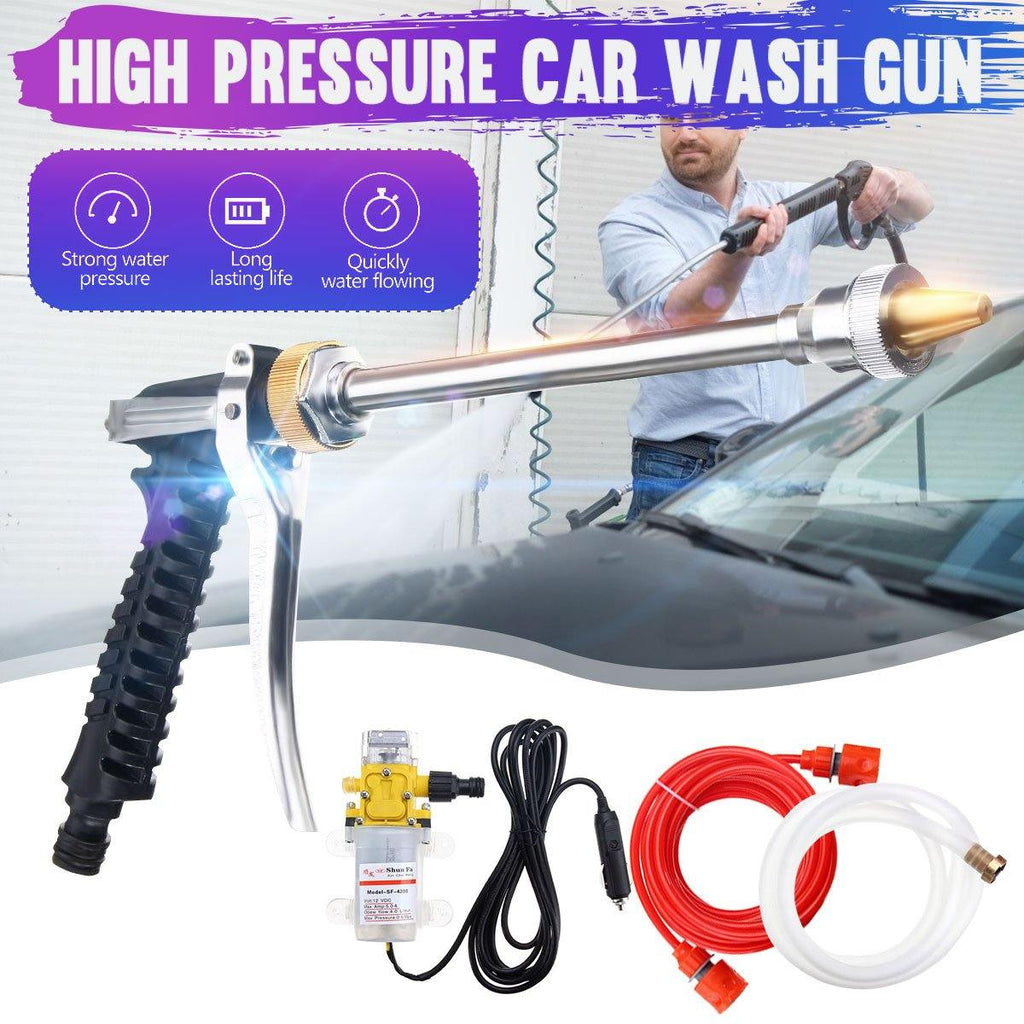 12V 100W 160PSI High Pressure Car Electric Wash Pump Sprayer Kit Auto Washer Sprayer Cleaning Machine Set with Car Charger