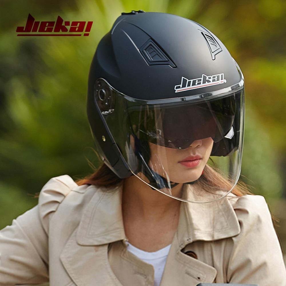 Motorbike Casco Go Kart Scooter Motor Van Motorcycle Dual Lens Vintage Helmets Four Seasons Racing Half Helmets Casque Helmet