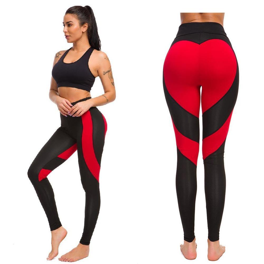 High Waist Sexy Gym Wear Yoga Pants Love design Leggings Workout Tights for Women Heart Booty Pants Push Up Running Fitness