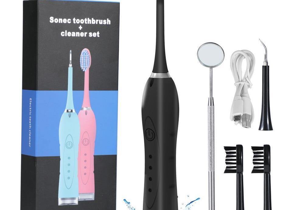 Electric Portable Sonic Dental Scaler Tooth Calculus Remover Tooth Stains Tartar Tool Dentist Whiten Teeth Health Hygiene white