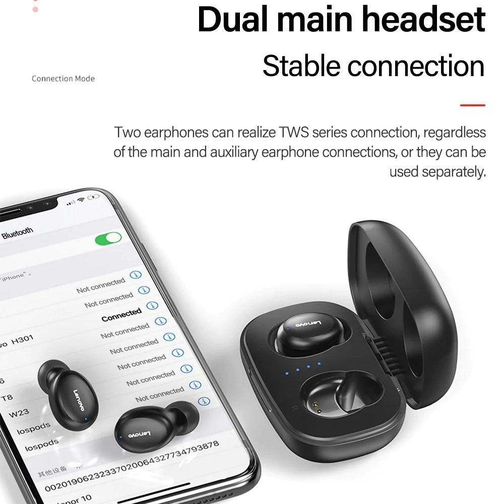 Original Lenovo Bluetooth Wireless Headset Earbuds Earphone H301, 5.0 - Mercy Abounding