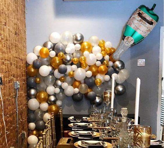 42pcs/set Champagne Balloon Large Size Champagne Cup Bottle Foil Latex Balloons Wedding Christmas Birthday Party Decoration