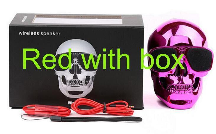 ZK50 Plating Skull Protable Wireless Bluetooth Speaker HD Bass Stereo Surround LED Loudspeaker Outdoor Mic TF Card Music Player