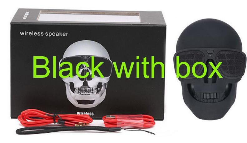 ZK50 Plating Skull Protable Wireless Bluetooth Speaker HD Bass Stereo Surround LED Loudspeaker Outdoor Mic TF Card Music Player