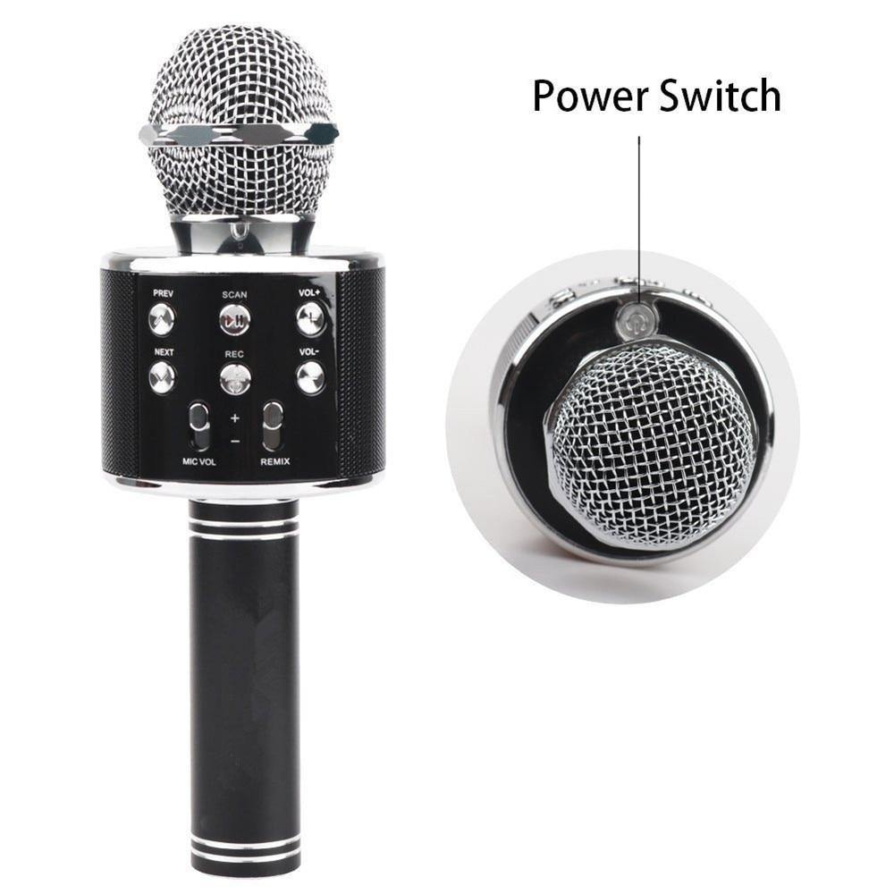 WS 858 wireless USB microphone professional condenser karaoke mic bluetooth stand radio mikrofon studio recording studio WS858
