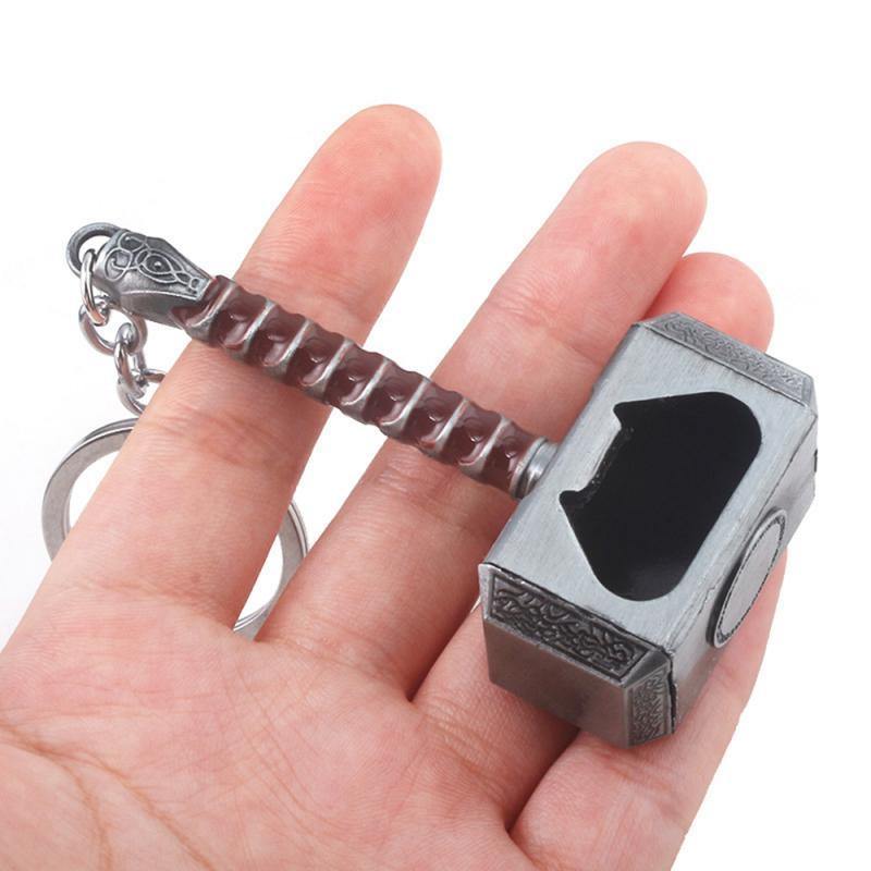 1PC Beer Bottle Openers Multifunction Hammer Of Thor Shaped Beer Bottle Opener With Long Handle Bottler Opener Keychain