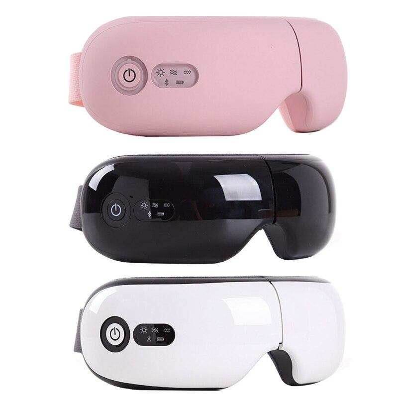 2021 New Foldable Eye Massager Air Pressure Vibration Hot Compress Bluetooth Music Tool